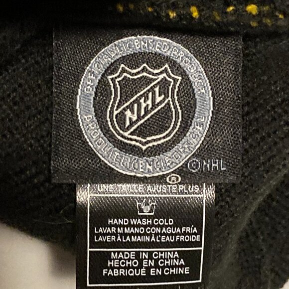 Boston Bruins NHL Striped Gold Black Knit Winter Hat OSFM - Picture 4 of 6